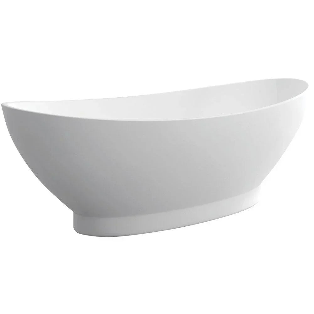 Fienza Antonia 1550 Matte White Stone Freestanding Bath - Ideal Bathroom CentreST190NONo Overflow