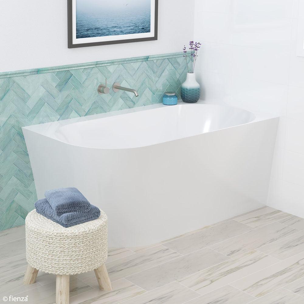 Fienza Cloe 1400mm Corner Back To Wall Bath - Ideal Bathroom CentreFR75-1400LLeft Hand Corner