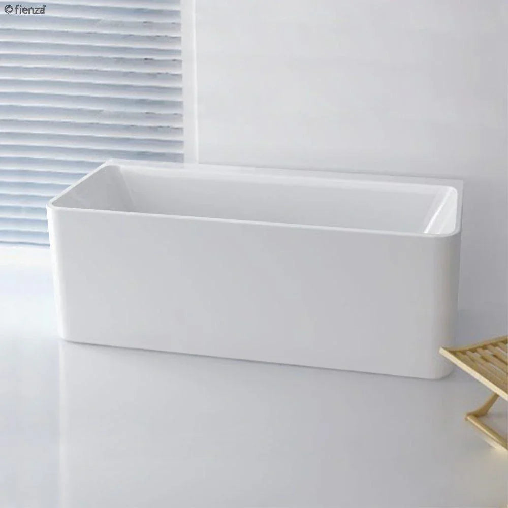 Fienza Delta 1700 Back-to-Wall Acrylic Freestanding Bath - Ideal Bathroom CentreFR8773