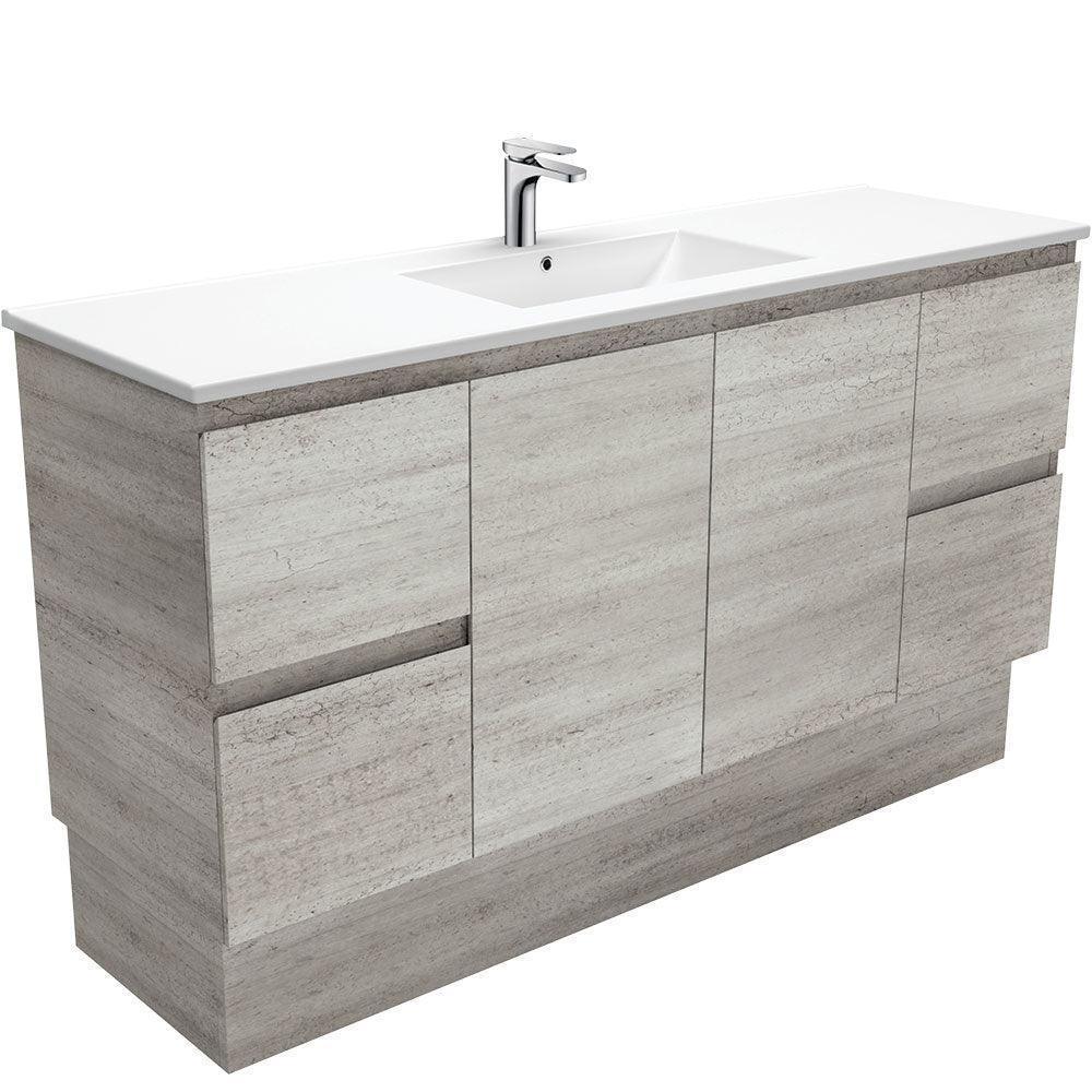 Fienza Edge Industrial 1500mm Vanity With Ceramic Top - Ideal Bathroom CentreTXL150XDFreestandingSingle Bowl Ceramic Top
