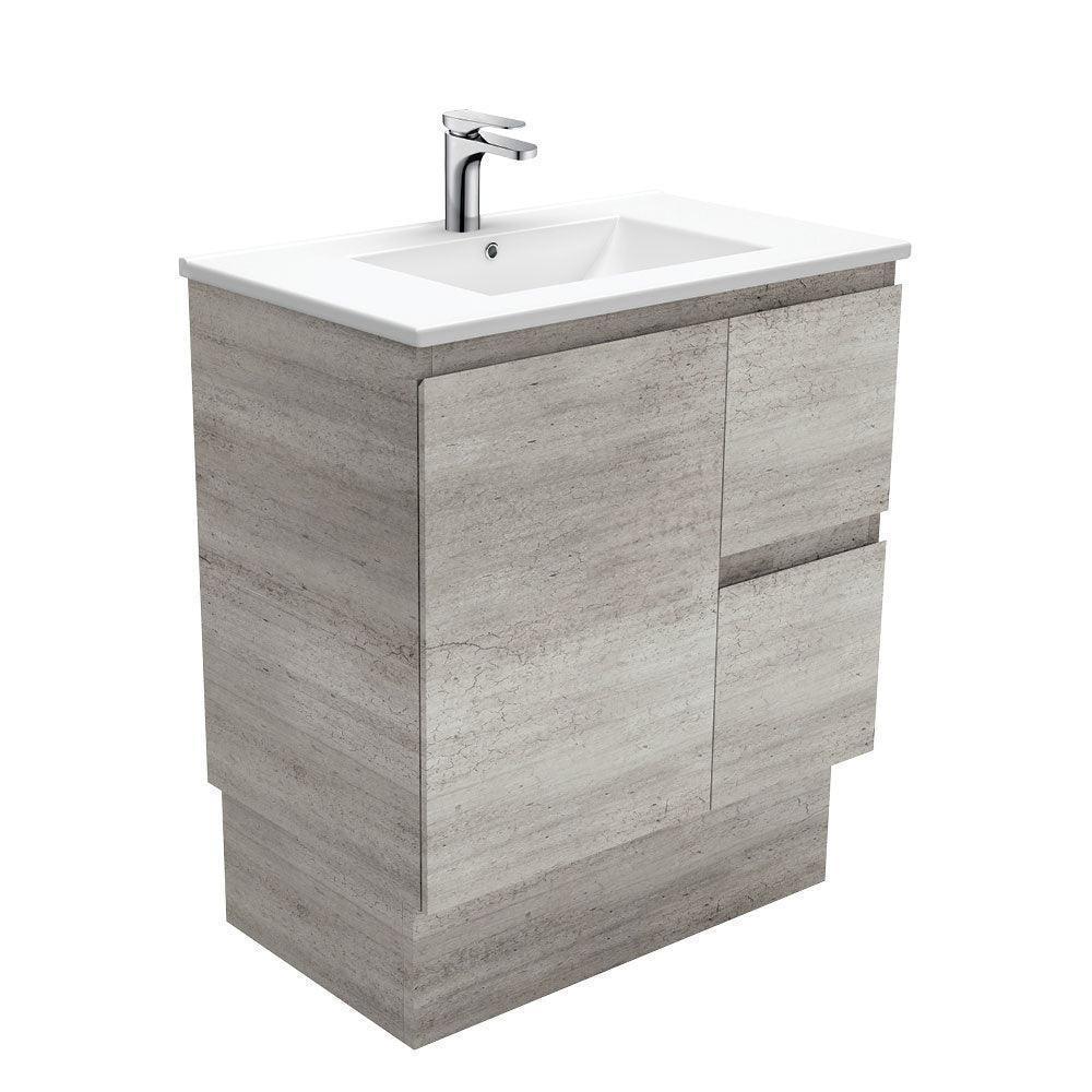 Fienza Edge Industrial 750mm Vanity With Ceramic Top - Ideal Bathroom CentreTCL75XKRFreestandingRight Hand Side
