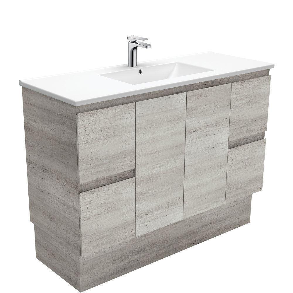 Fienza Edge Industrial Grey 1200mm Vanity With Ceramic Top - Ideal Bathroom CentreTCL120XKFreestanding