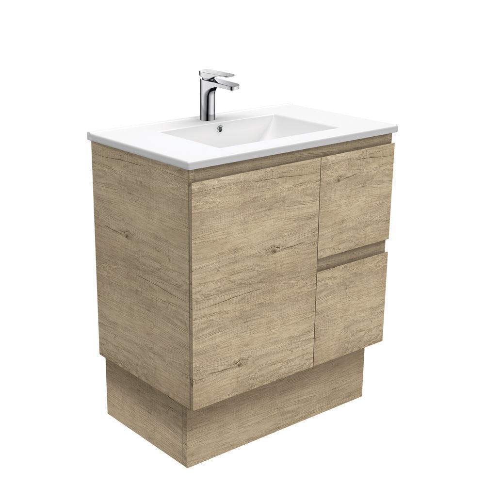 Fienza Edge Scandi Oak 750mm Vanity With Ceramic Top - Ideal Bathroom CentreTCL75SKRFreestandingRight Hand Side