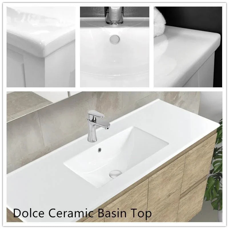 Fienza Finger Pull Matte White 900mm Vanity With Ceramic Top - Ideal Bathroom CentreTCL90ZR(SC)