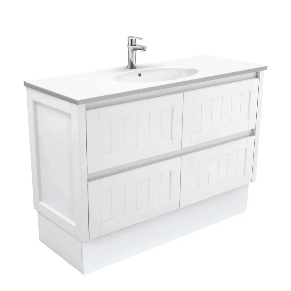 Fienza Hampton 1200mm Vanity With Ceramic Top - Ideal Bathroom CentreROT120TKFreestanding1 Tap HoleRotondo Ceramic Top