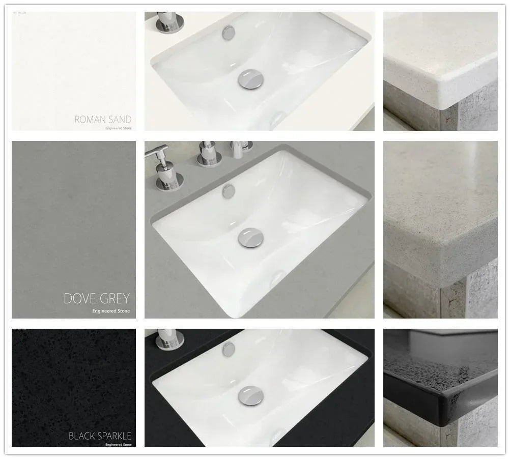 Fienza Hampton 1200mm Vanity With Undermounted Stone Top - Ideal Bathroom CentreSM120TKFreestandingCalacatta Marble