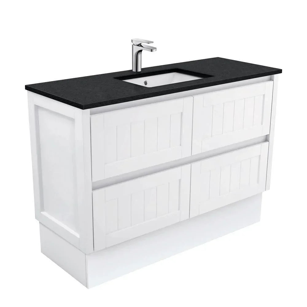 Fienza Hampton 1200mm Vanity With Undermounted Stone Top - Ideal Bathroom CentreSB120TKFreestandingBlack Sparkle