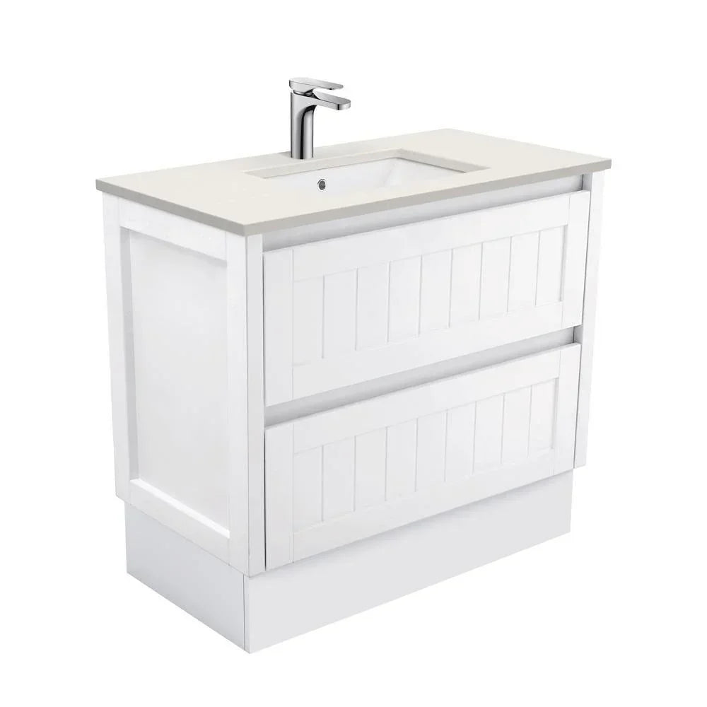Fienza Hampton 900mm Vanity With Undermounted Stone Top - Ideal Bathroom CentreSA90TKFreestandingRoman Sand