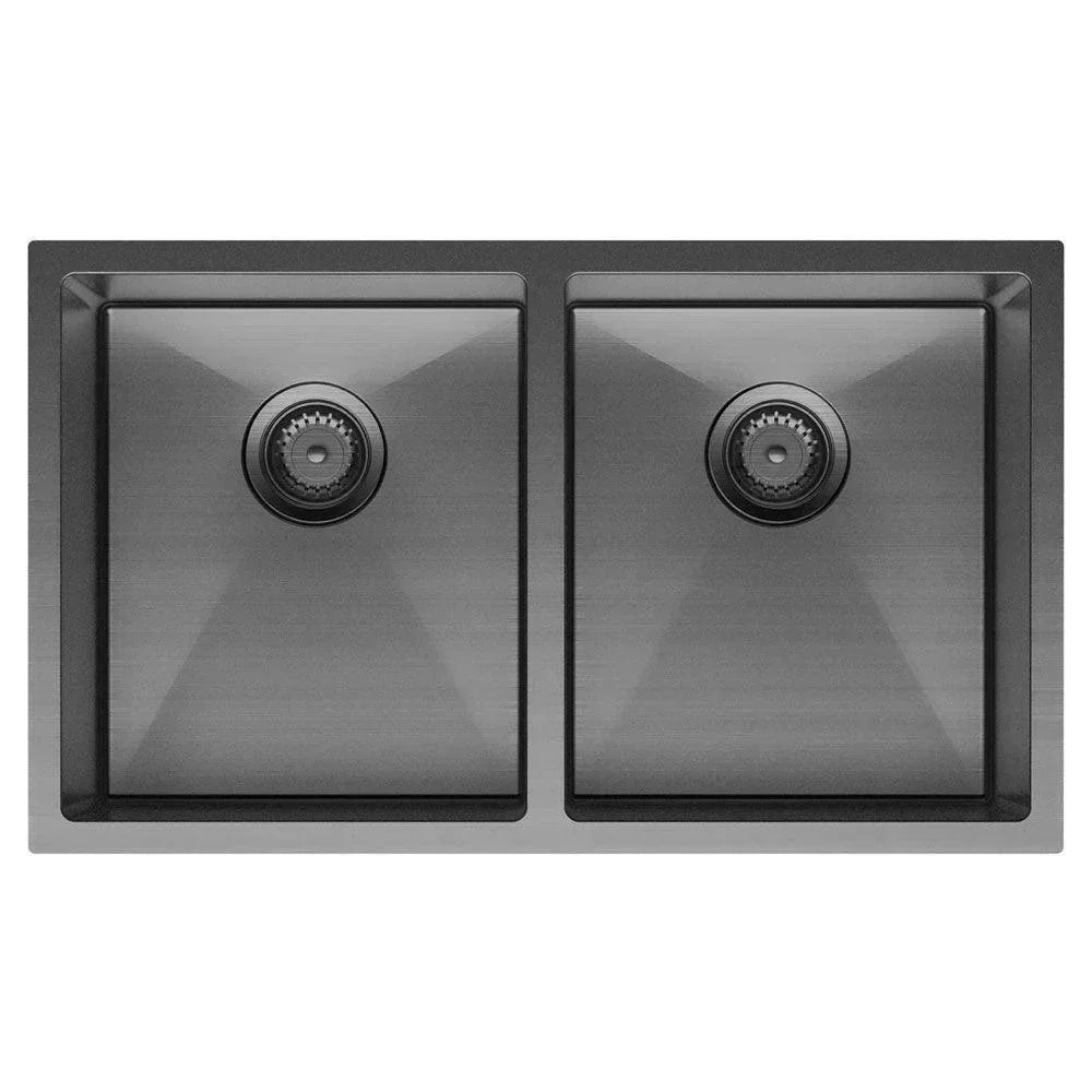 Fienza Hana 27L/27L Double Kitchen Sink - Ideal Bathroom Centre68403CMCarbon Grey