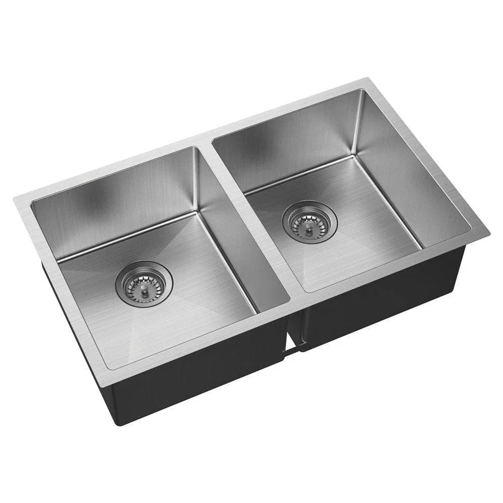 Fienza Hana 27L/27L Double Kitchen Sink - Ideal Bathroom Centre68403Stainless Steel