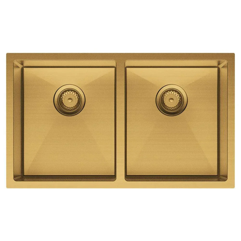 Fienza Hana 27L/27L Double Kitchen Sink - Ideal Bathroom Centre68403RBRugged Brass