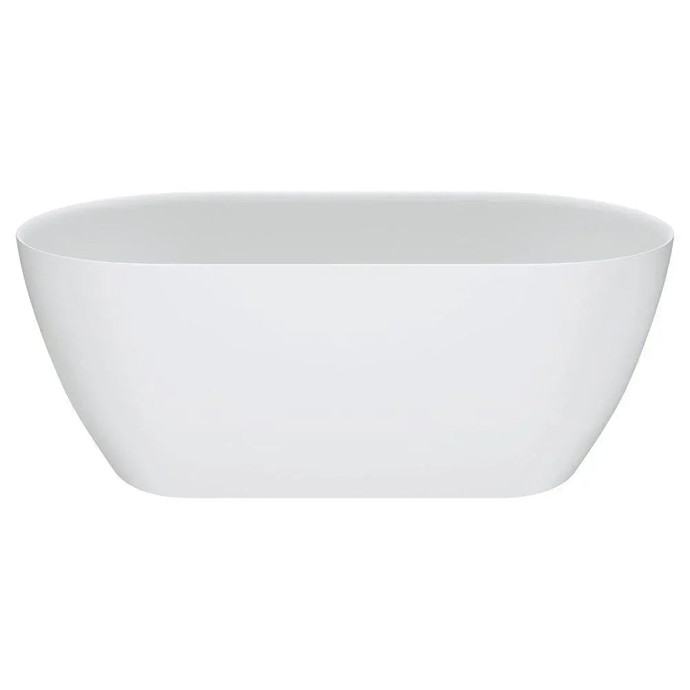 Fienza Kaya Slim Wall Matte White Stone Freestanding Bath - Ideal Bathroom CentreSS3501500mm