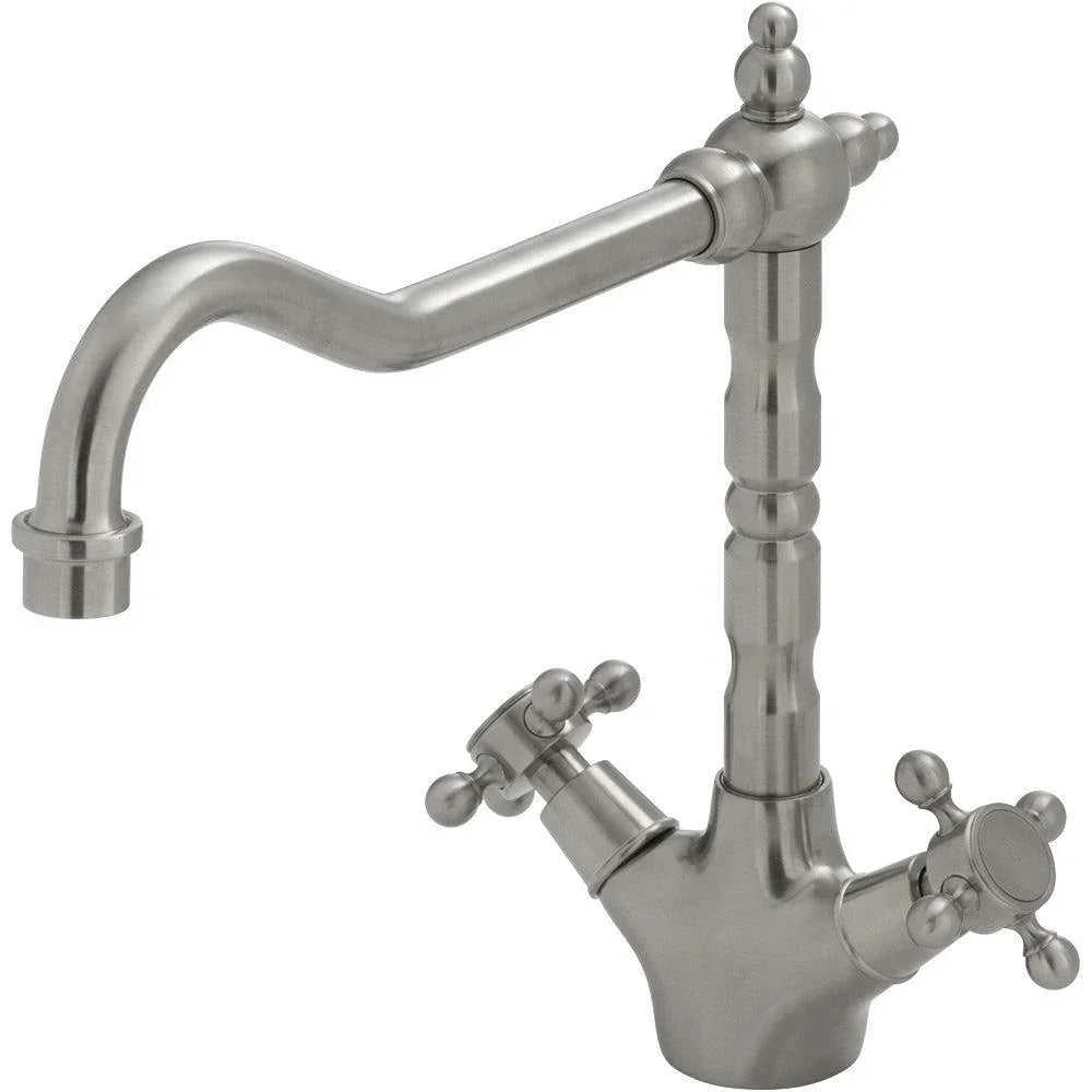 Fienza LILLIAN Shepherds Crook Sink Mixer - Ideal Bathroom Centre336106BNBrushed Nickel