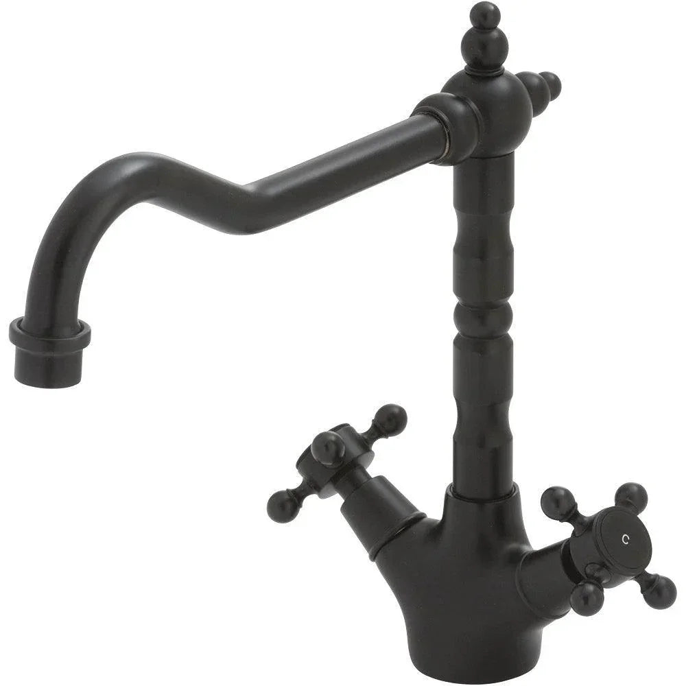 Fienza LILLIAN Shepherds Crook Sink Mixer - Ideal Bathroom Centre336106BKMatte Black