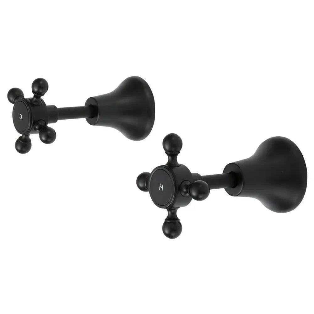 Fienza LILLIAN Shepherds Crook Wall Top Assemblies - Ideal Bathroom Centre336104BKMatte Black