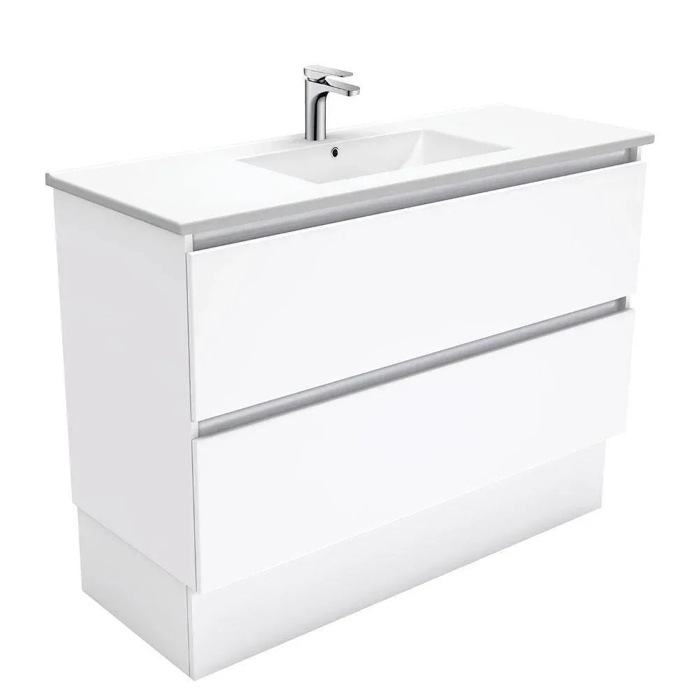 Fienza Quest 1200mm Vanity With Ceramic Top - Ideal Bathroom CentreTCL120QKFreestanding1 Tap Hole