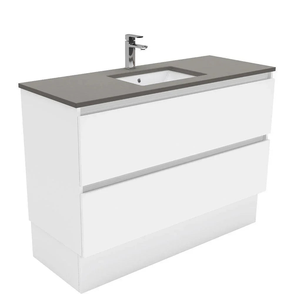 Fienza Quest 1200mm Vanity With Undermounted Stone Top - Ideal Bathroom CentreSD120QKFreestandingDove Grey