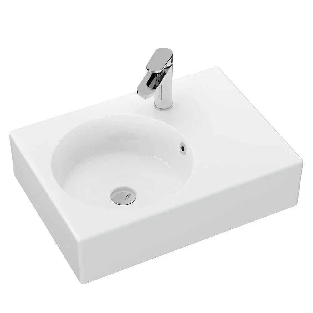 Fienza Reba Left Bowl Wall Basin - Ideal Bathroom CentreRB039L-11 Tap Hole