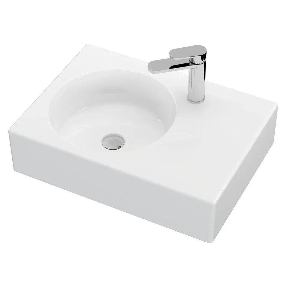 Fienza Reba Left Bowl Wall Basin - Ideal Bathroom CentreRB039L-11 Tap Hole