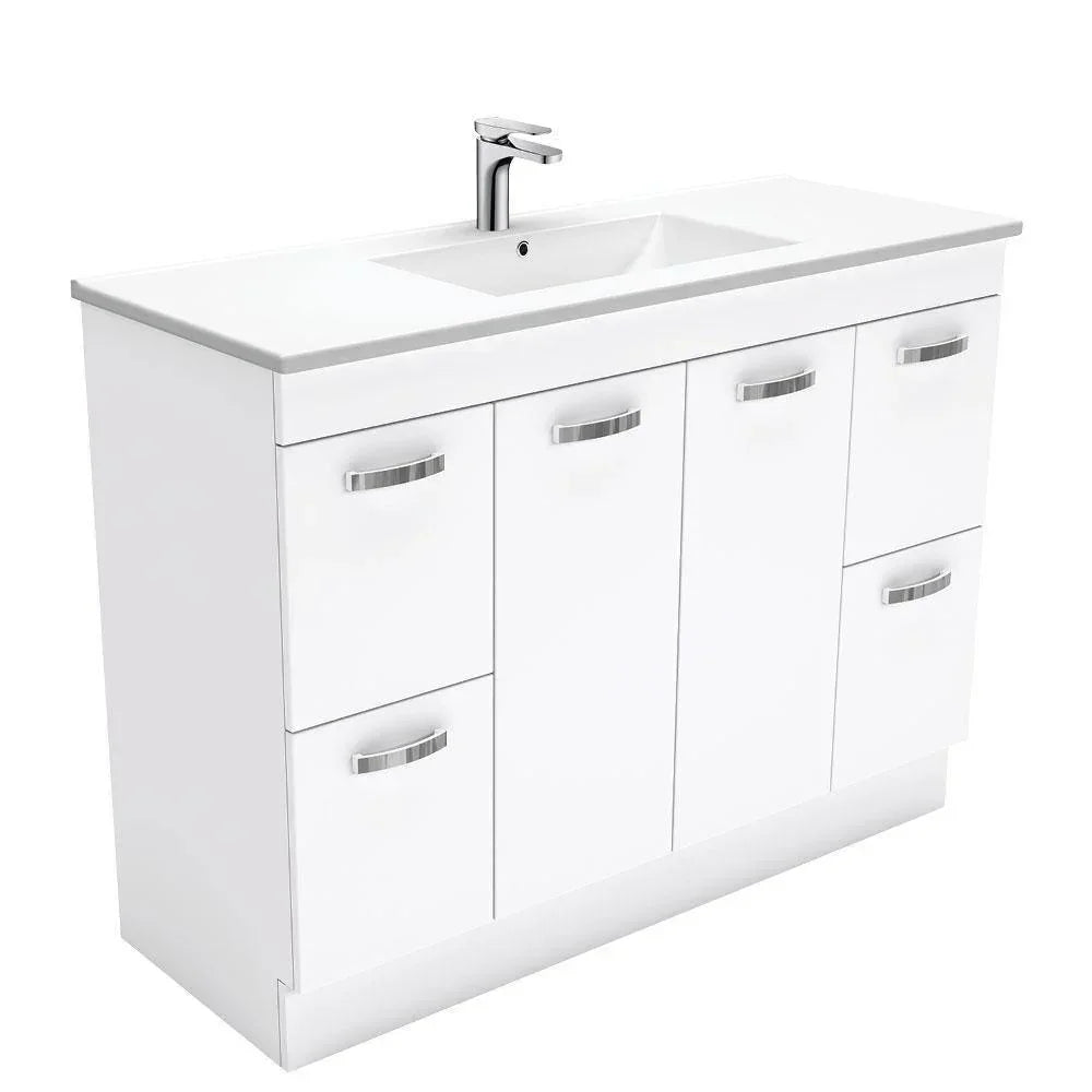Fienza Unicab 1200mm Vanity With Ceramic Top - Ideal Bathroom CentreTCL120NKWFreestanding on Kickboard