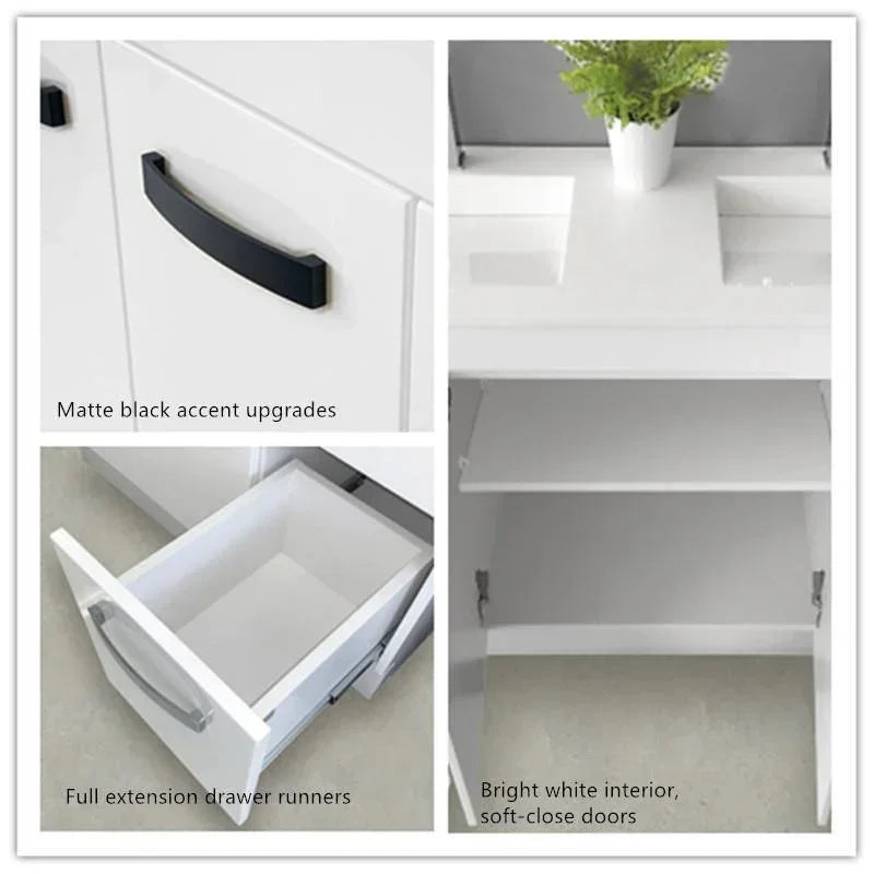 Fienza Unicab 900mm Freestanding Vanity With Ceramic Top - Ideal Bathroom CentreTCL90NKWR