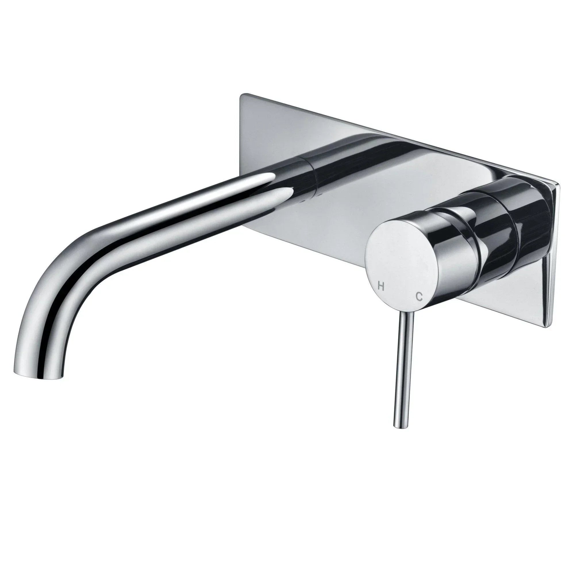 IKON Hali Wall Basin/ Bath Mixer Set With Curve Spout - Ideal Bathroom CentreHYB88-602Chrome