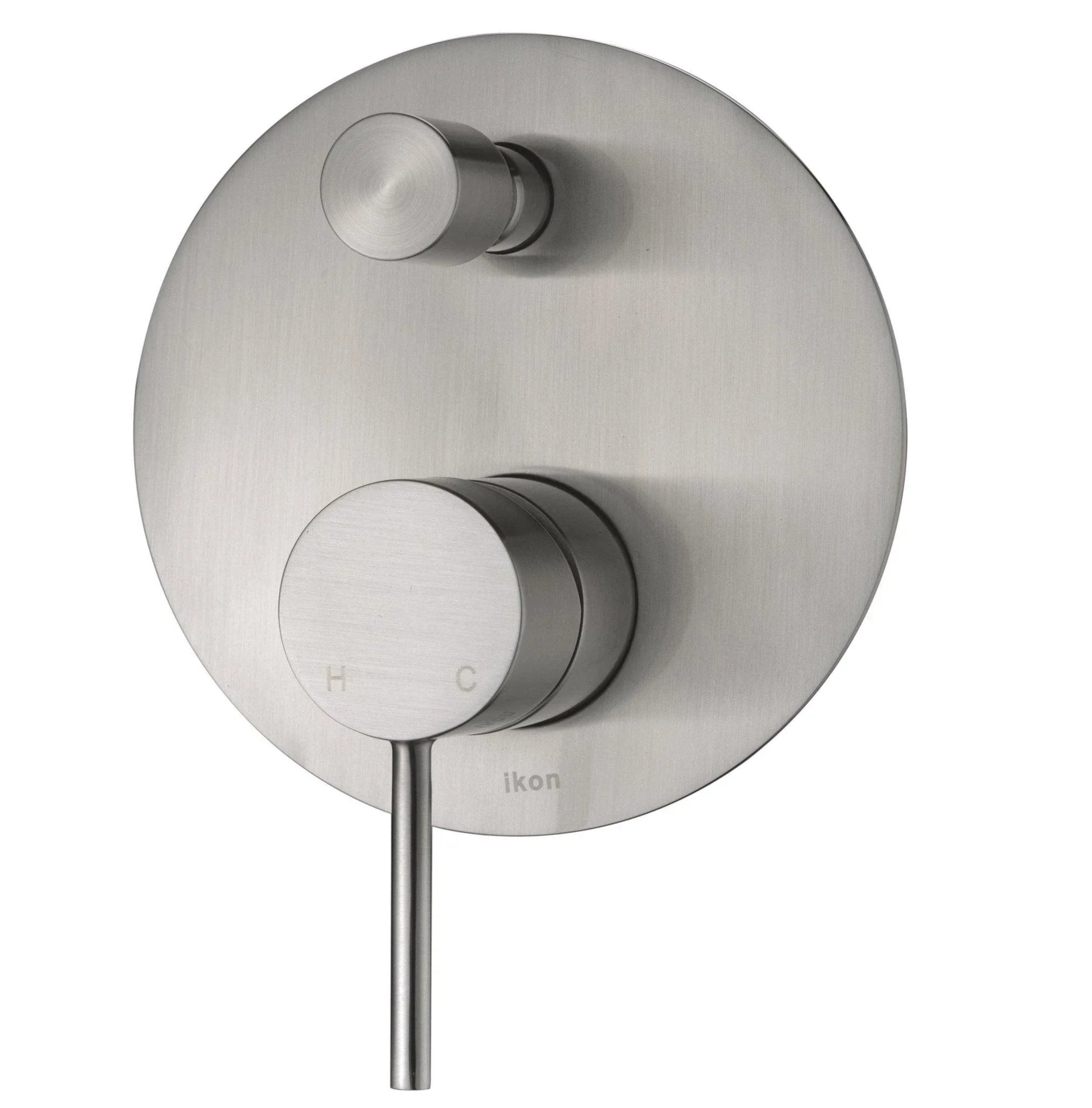 IKON Hali Wall Diverter Mixer - Ideal Bathroom CentreHYB88-501BNBrushed Nickel