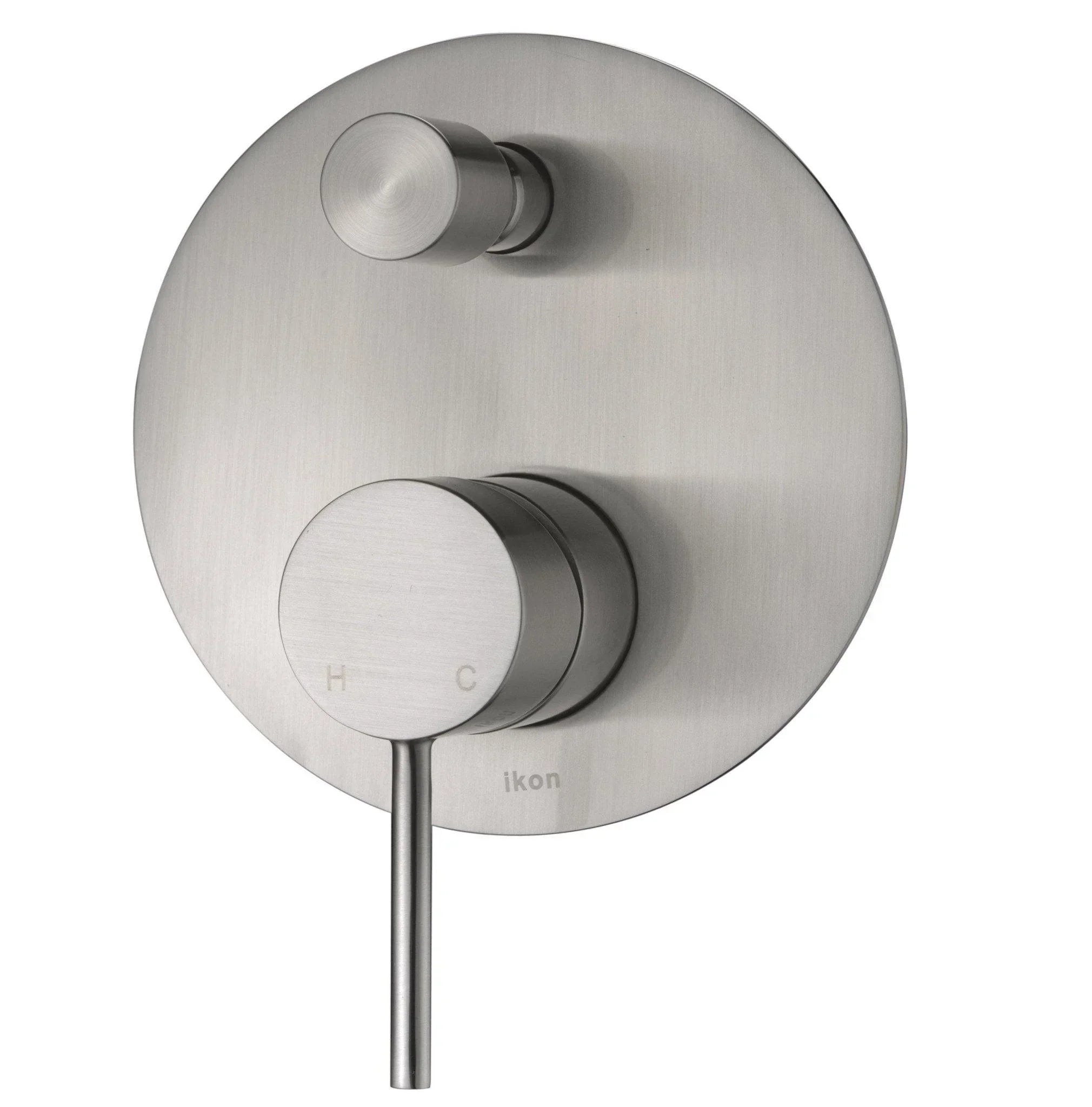 IKON Hali Wall Diverter Mixer - Ideal Bathroom CentreHYB88-501BNBrushed Nickel