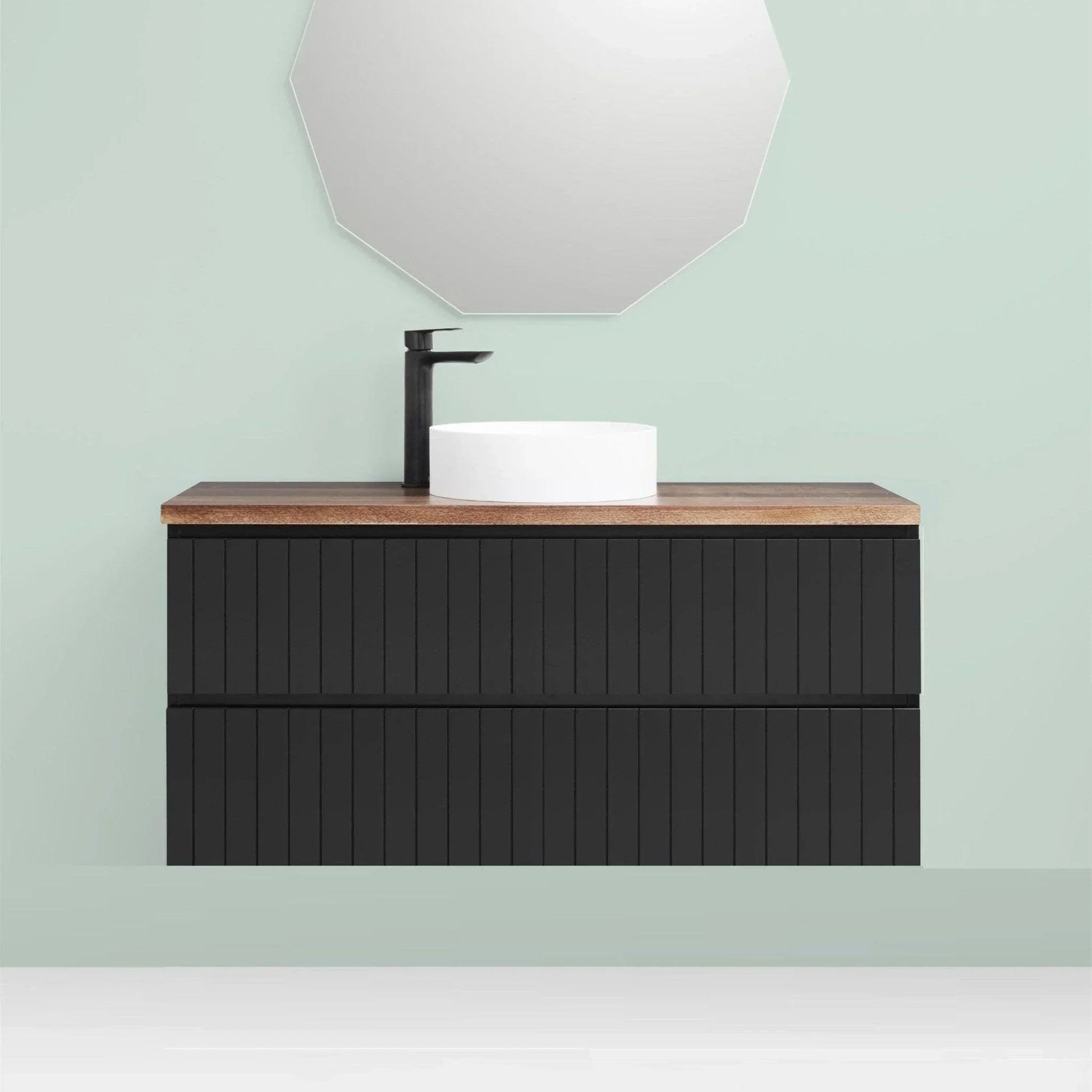 Marquis Nelson All Drawer Wall Hung Vanity - Ideal Bathroom CentreNelson 1Dekton600mmDektonCentre Bowl