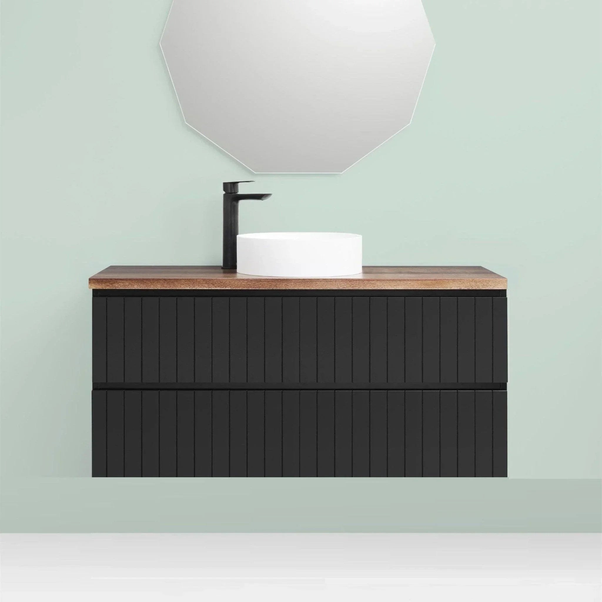 Marquis Nelson All Drawer Wall Hung Vanity - Ideal Bathroom CentreNelson 1Dekton600mmDektonCentre Bowl