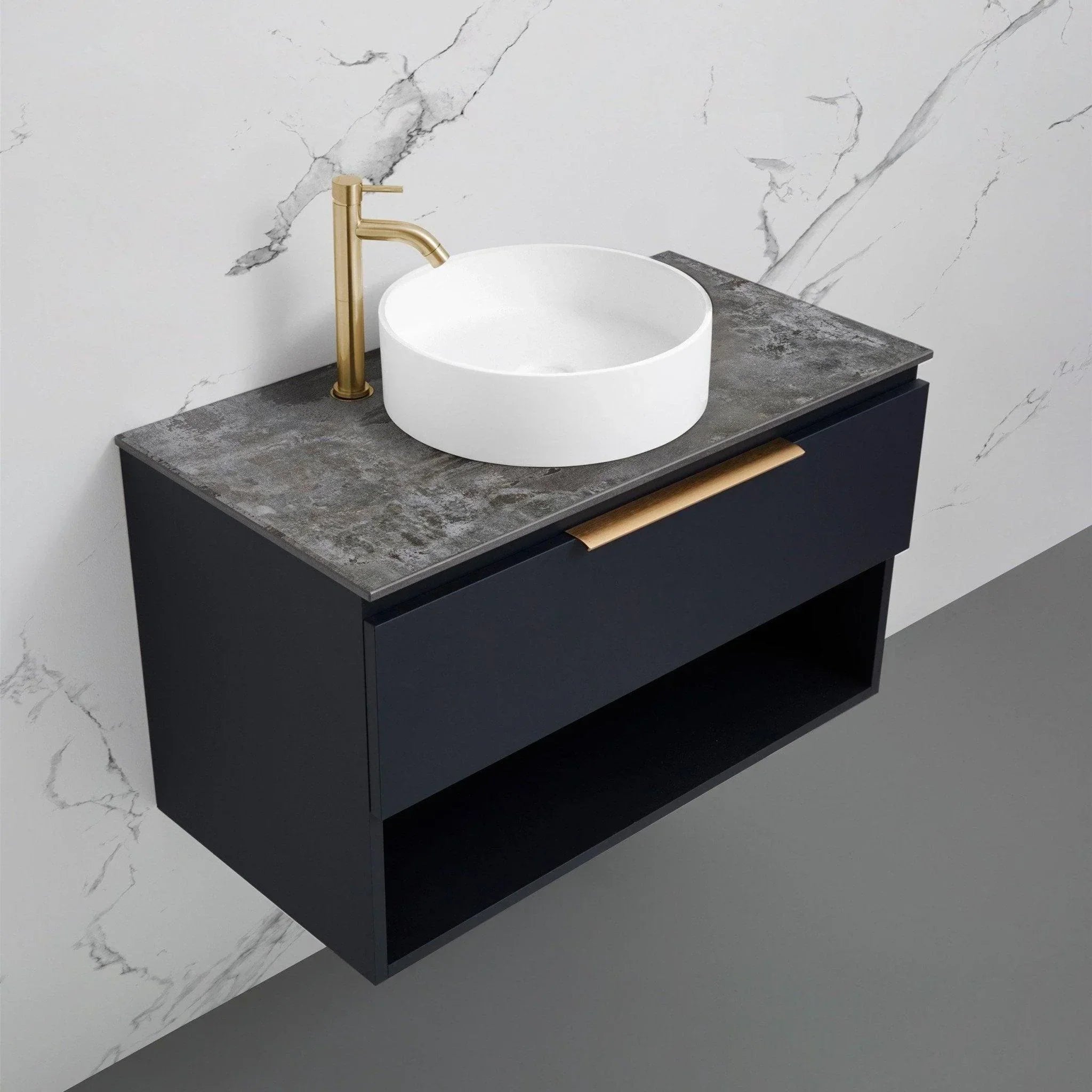 Marquis Oxford Wall Hung Vanity - Ideal Bathroom CentreOxford 1Dekton600mmDektonCentre Bowl