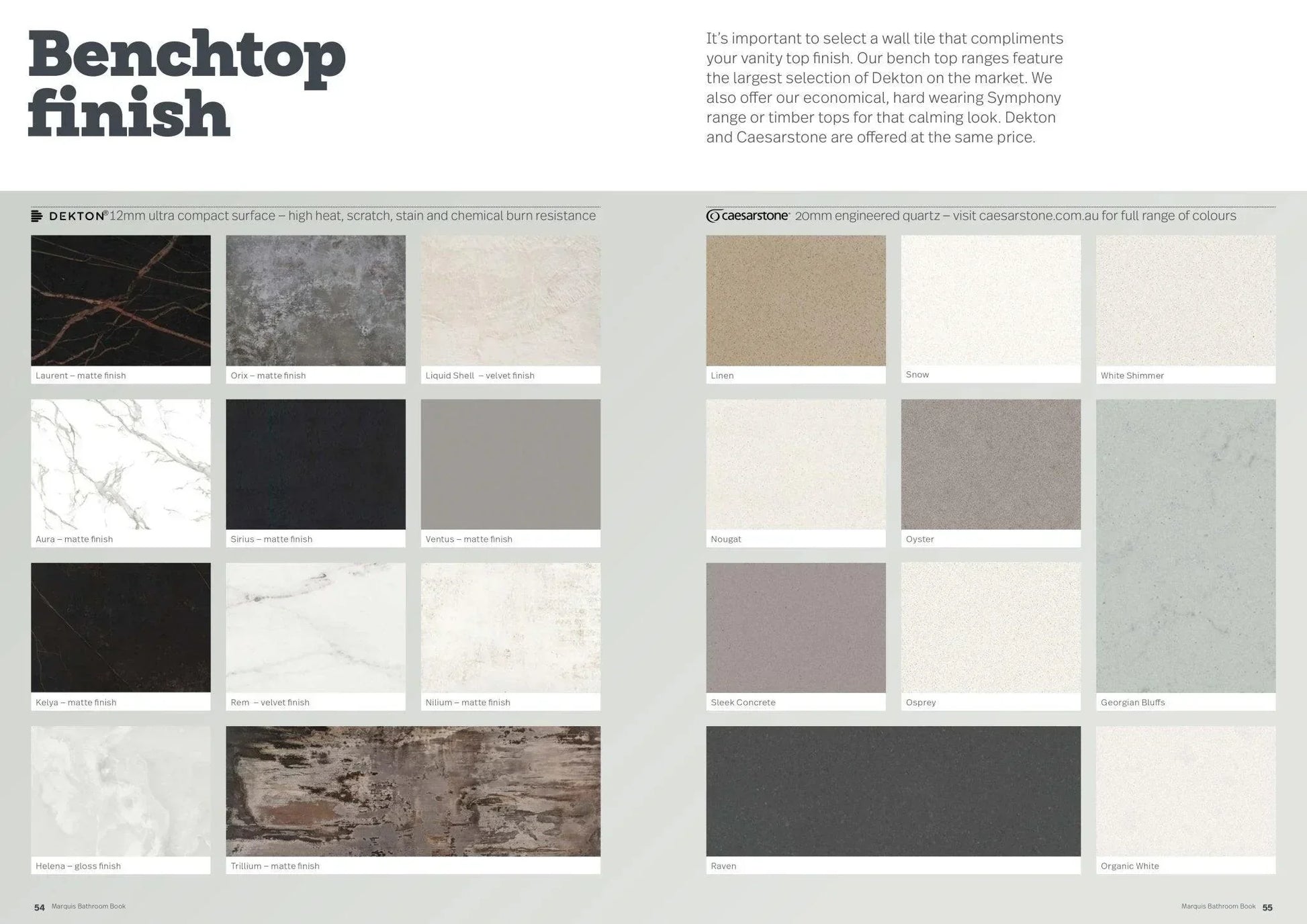 Marquis Riviera Wall Hung Vanity - Ideal Bathroom CentreRiviera 2Dekton600mmDektonCentre Bowl