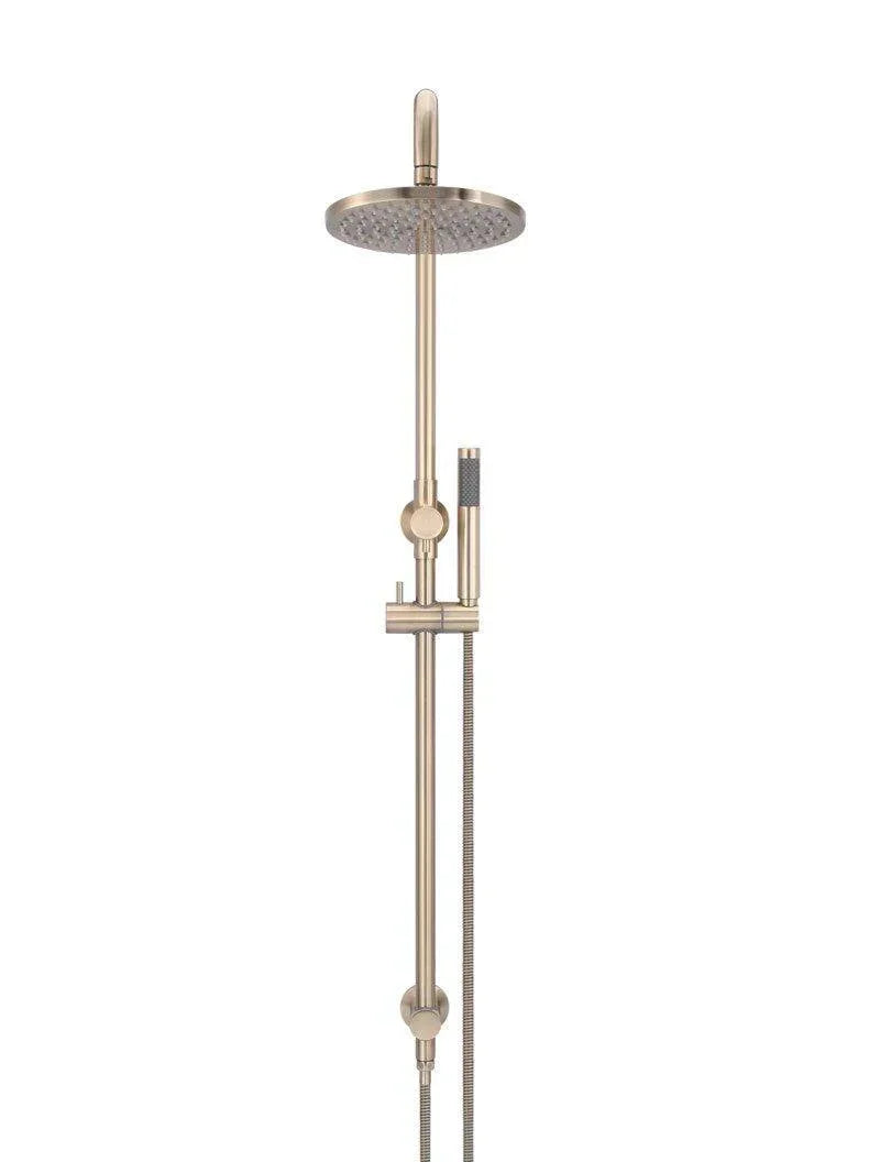 Meir Round Combination Shower Rail, 200mm Rose, Single Function Hand Shower - Ideal Bathroom CentreMZ0704-R-CHChampagne