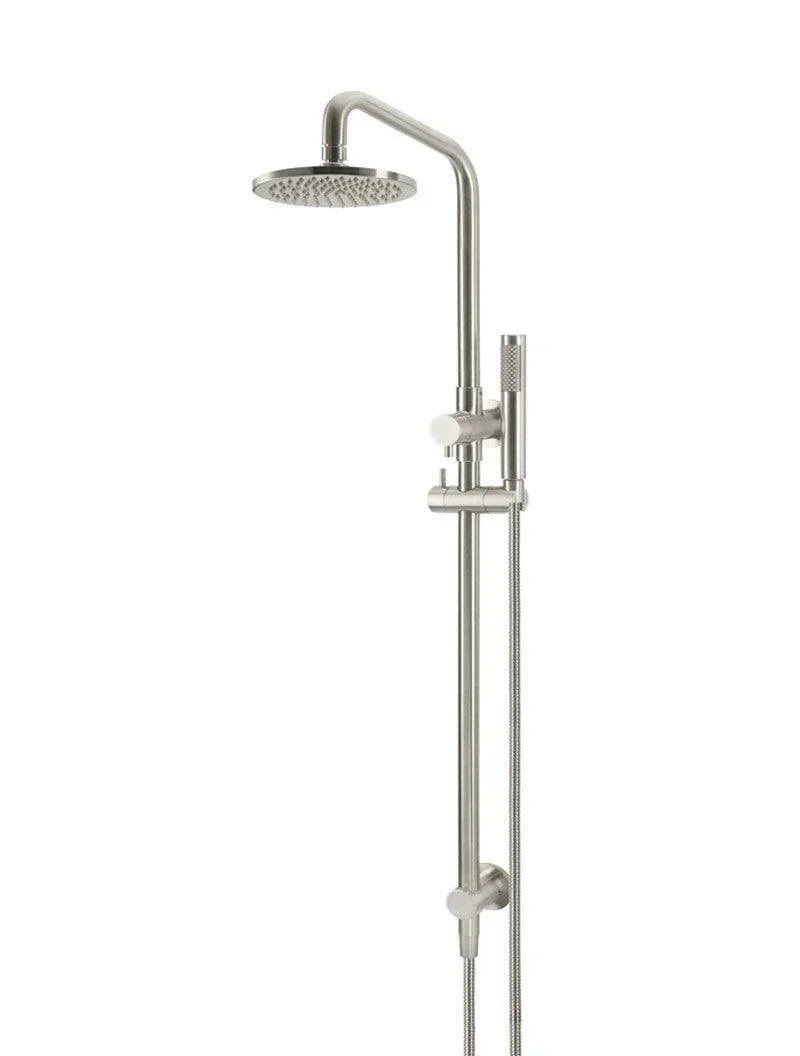 Meir Round Combination Shower Rail, 200mm Rose, Single Function Hand Shower - Ideal Bathroom CentreMZ0704-R-PVDBNBurshed Nickel