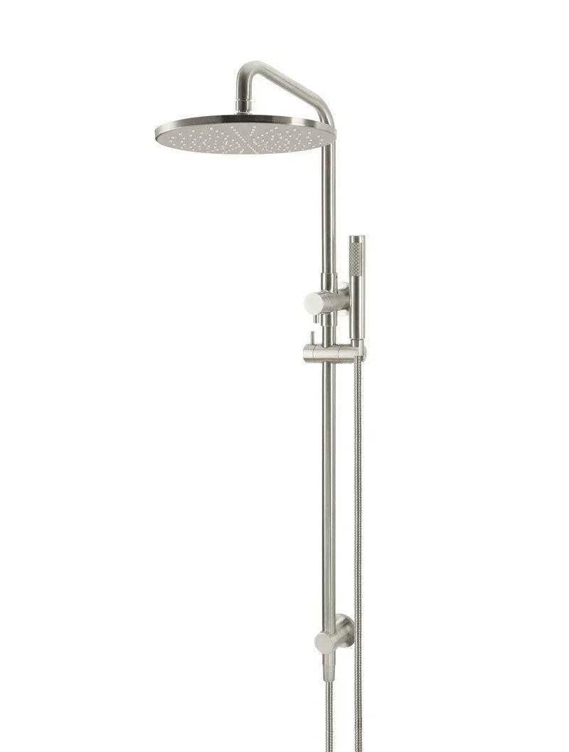 Meir Round Combination Shower Rail, 300mm Rose, Single Function Hand Shower - Ideal Bathroom CentreMZ0706-R-PVDBNBrushed Nickel