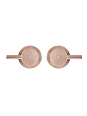 Meir Round Quarter-Turn Wall Taps - Ideal Bathroom CentreMW06-CHChampagne