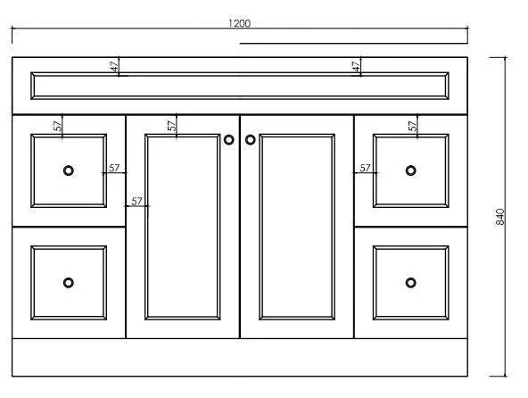 MILANO Federation 1200mm Freestanding Vanity - Ideal Bathroom CentrePL1200STONEStone Top