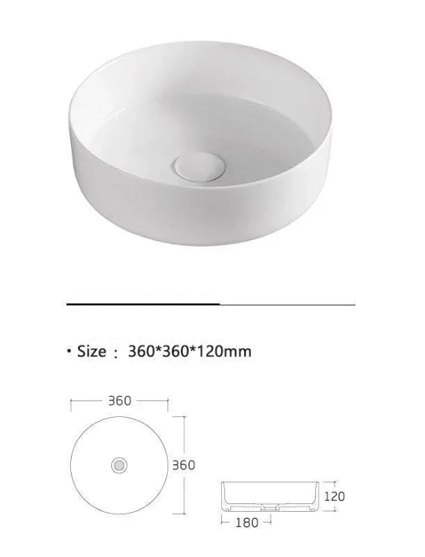 Milano Lola 360mm Ceramic Above Counter Basin - Ideal Bathroom CentreAURIS360MBMatte Black