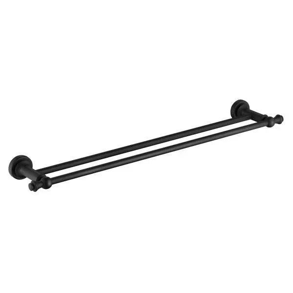 Milano Medoc 600mm Double Towel Rail - Ideal Bathroom CentreMED48BKMatte Black