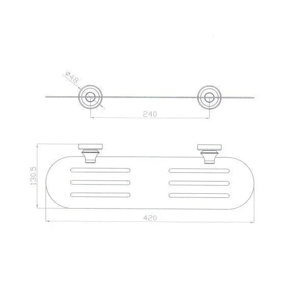 Milano Medoc Metal Shelf - Ideal Bathroom CentreMED90-2BMBrushed Brass Bronze