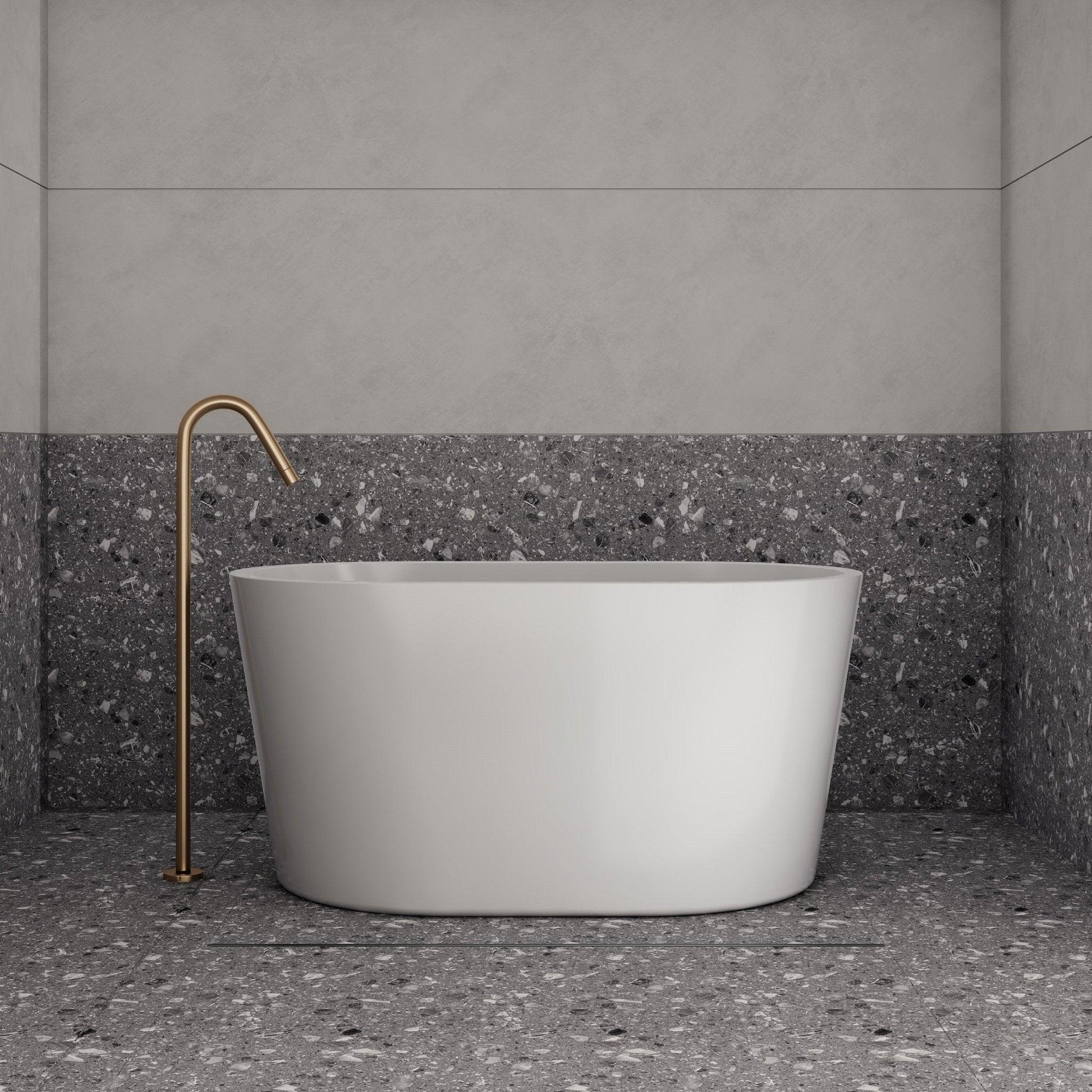 Milano Moji 1300mm Freestanding Bath Gloss White - Ideal Bathroom CentreBT-SKU1300