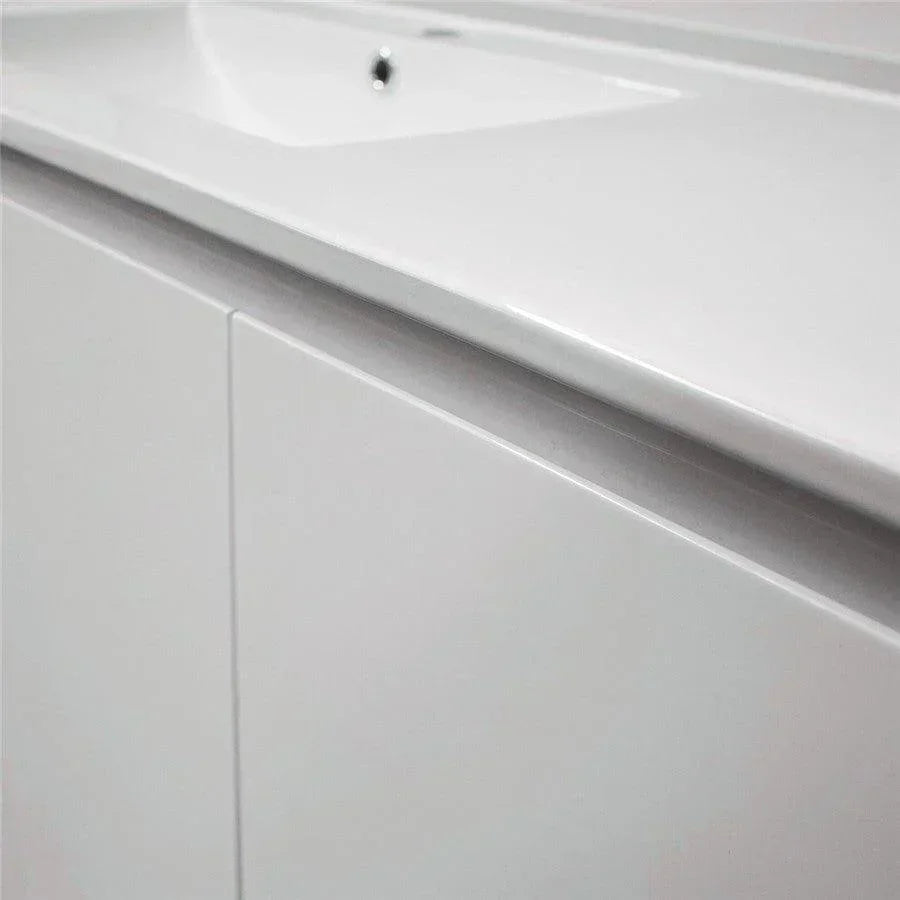 MILANO New Elegant 900mm Freestanding Vanity - Ideal Bathroom CentreEL-900LKSStone TopLeft Hand DrawerOn Kickboard