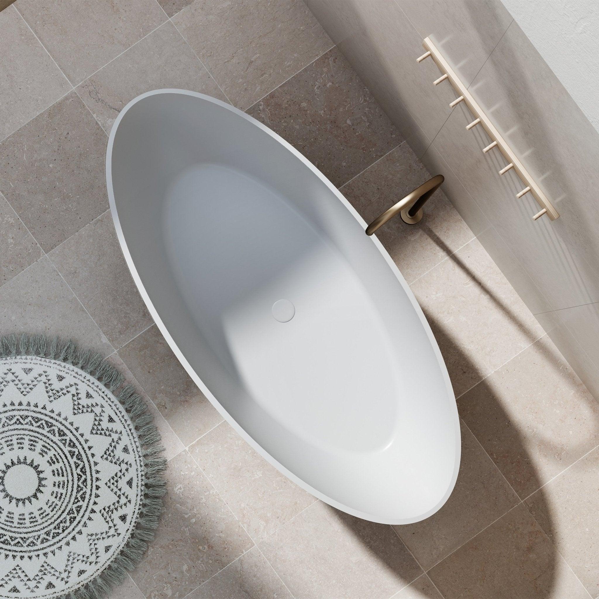 Milano Paris 1500/1700mm Freestanding Bath-Matte White - Ideal Bathroom CentreBT-PA1500MW1500mm