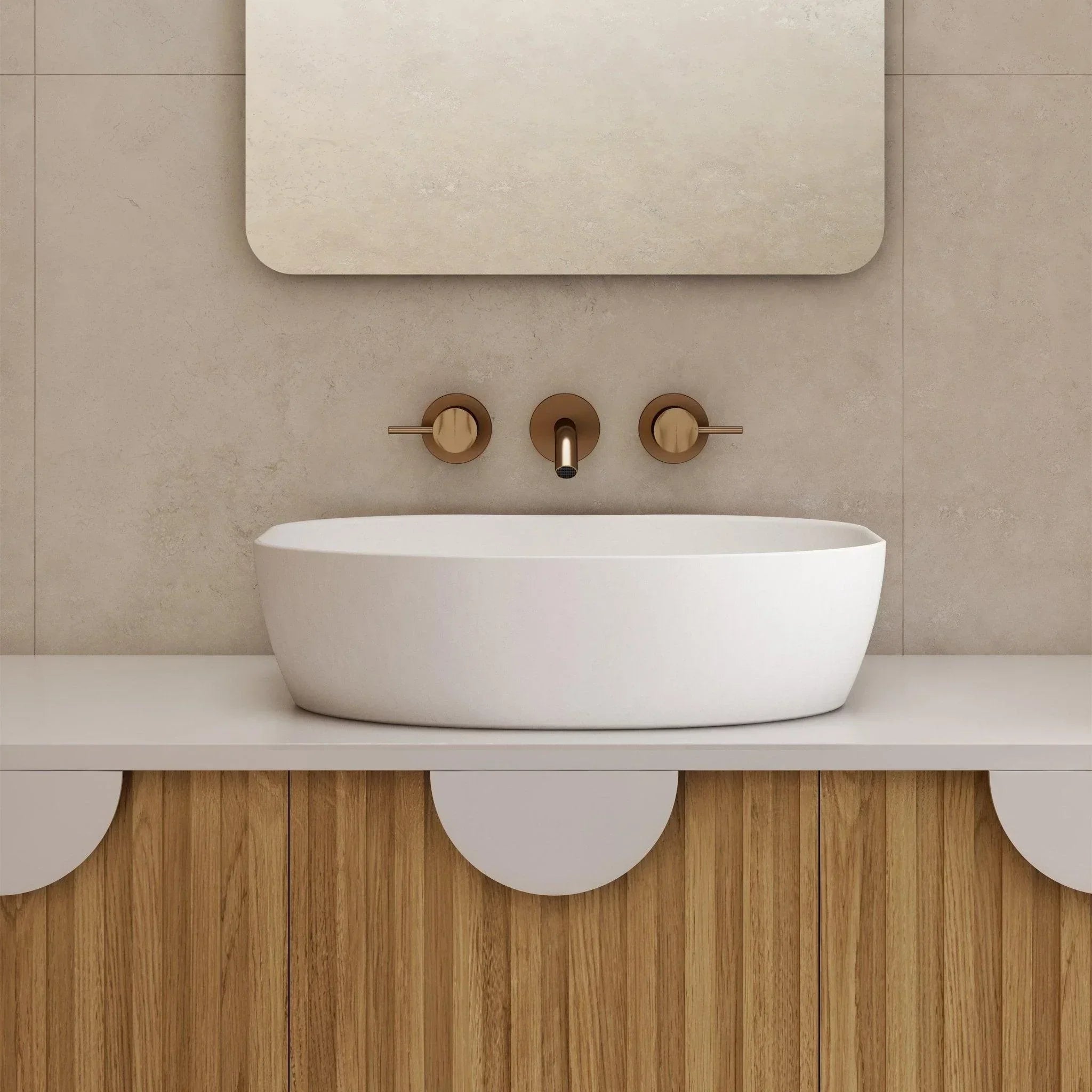 Milano Rowe Rectangular Ceramic Above Counter Basin - Ideal Bathroom CentreAB4637MWMatte White