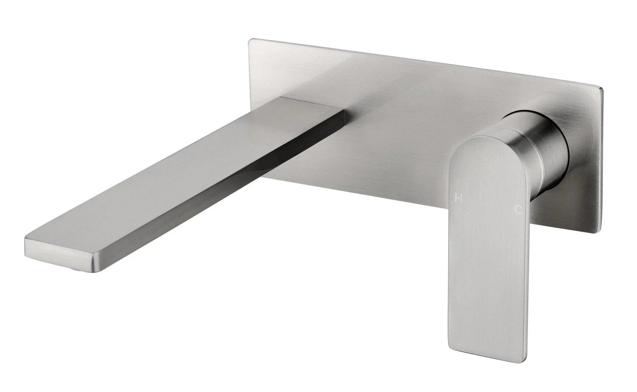 Milano Ruki Wall Basin/ Bath Mixer - Ideal Bathroom CentrePBS3003BNBrushed Nickel