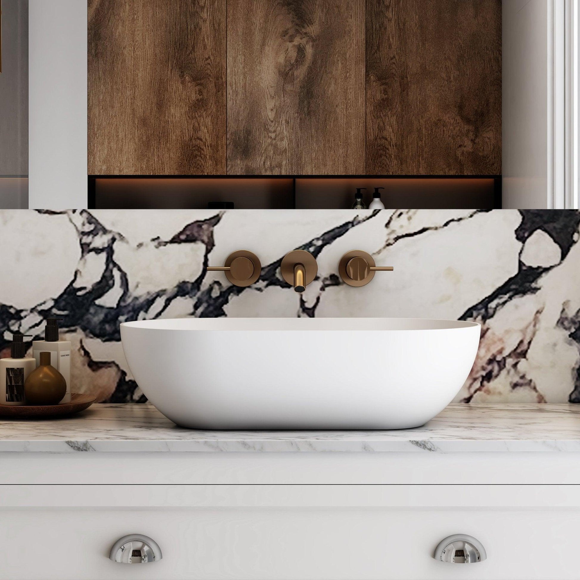 Milano Soul 560mm Solid Surface Basin - Ideal Bathroom CentreOVL5632