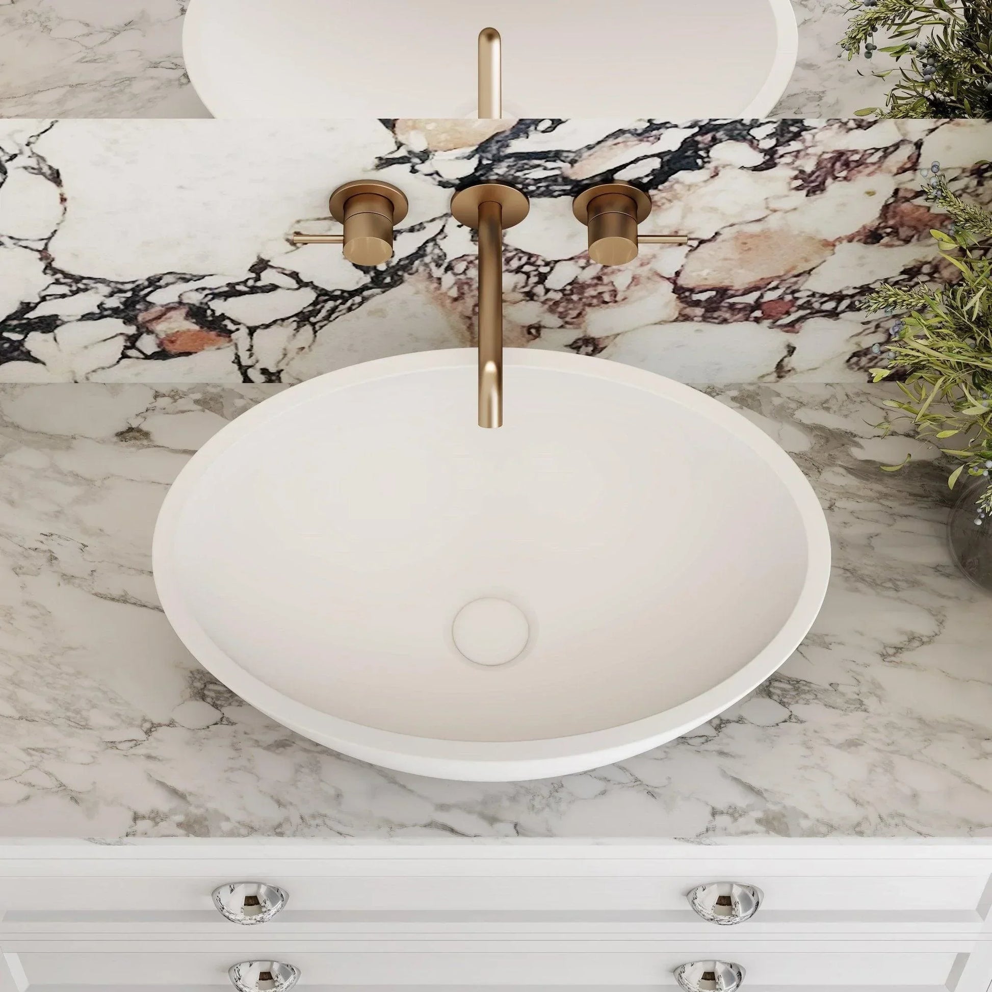 Milano Soul II 500mm Solid Surface Basin - Ideal Bathroom CentreOVL5035