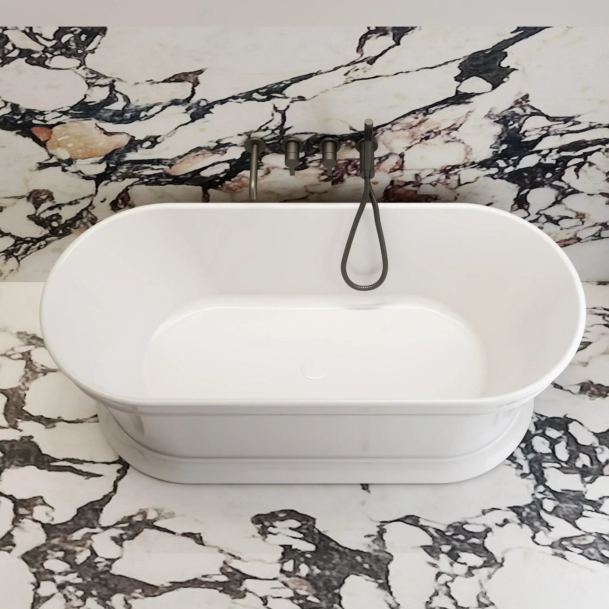 Milano Victoria 1700mm Freestanding Bath-Matt White - Ideal Bathroom CentreBT-VIC1700M
