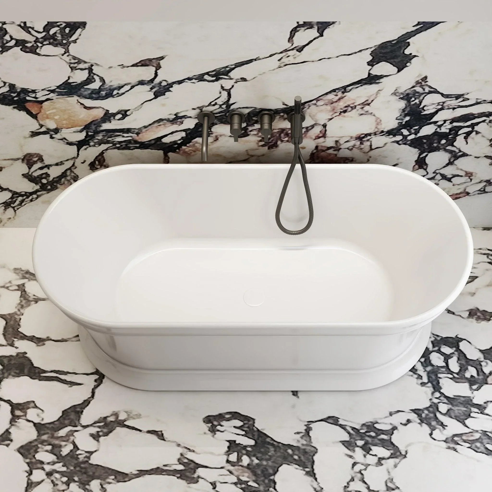 Milano Victoria 1700mm Freestanding Bath-Matt White - Ideal Bathroom CentreBT-VIC1700M