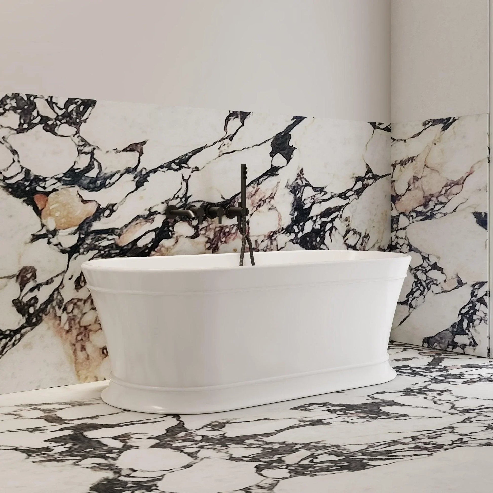 Milano Victoria 1700mm Freestanding Bath-Matt White - Ideal Bathroom CentreBT-VIC1700M